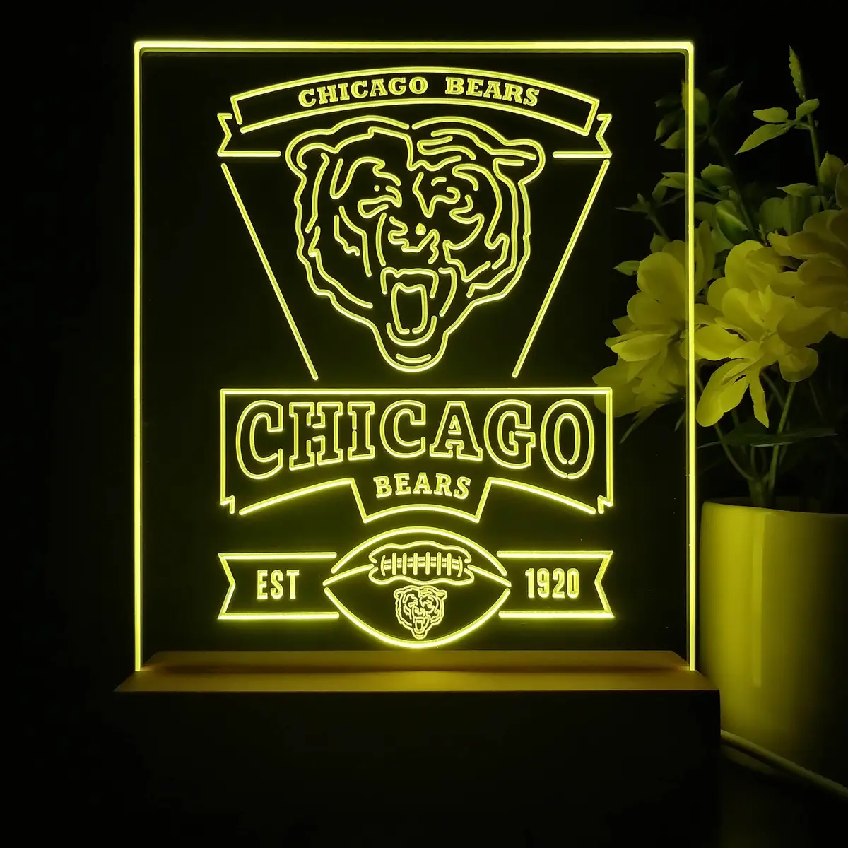 Chicago Bears Souvenir Neon Sign Pub Bar Lamp 1