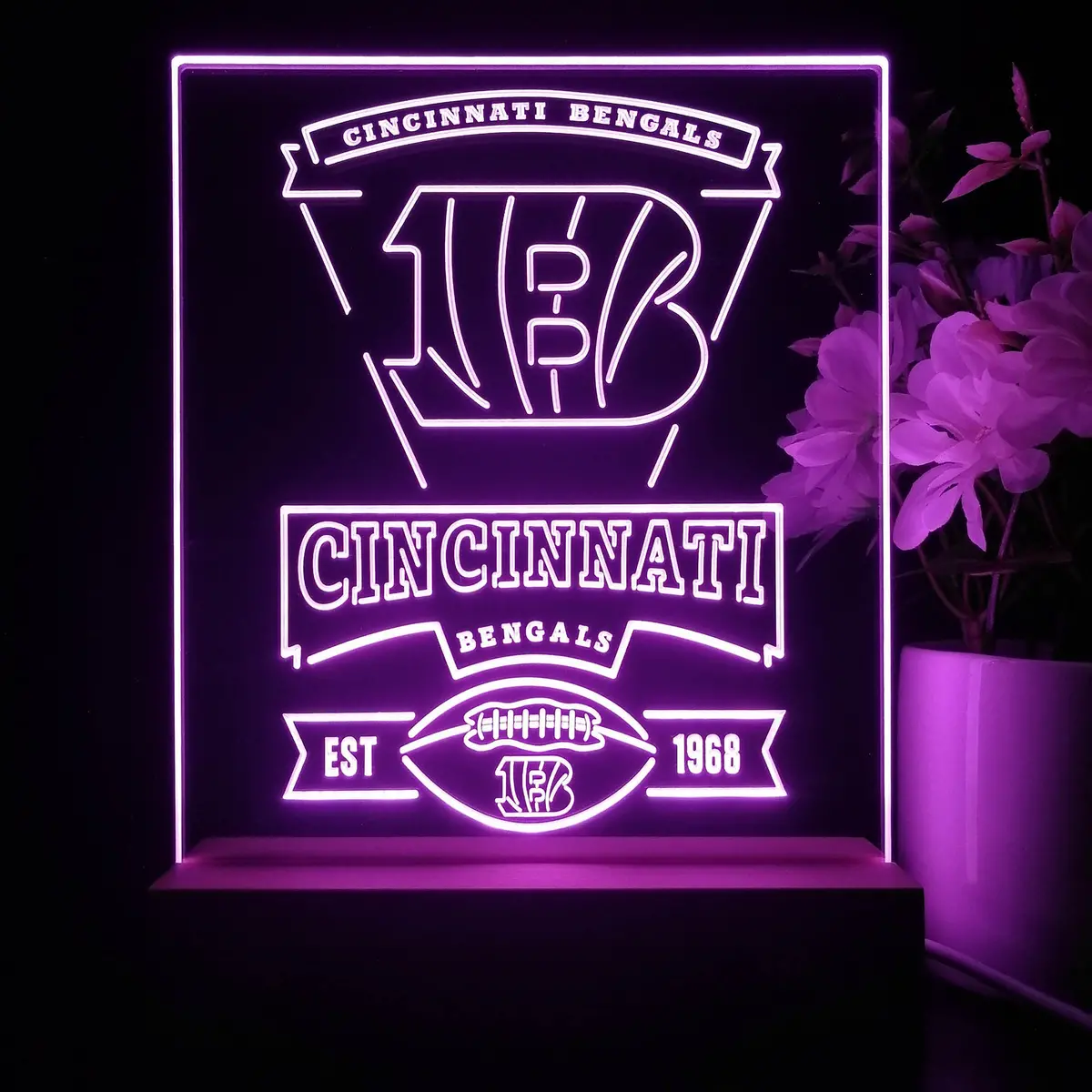 Cincinnati Bengals Souvenir Neon Sign Pub Bar Lamp 2