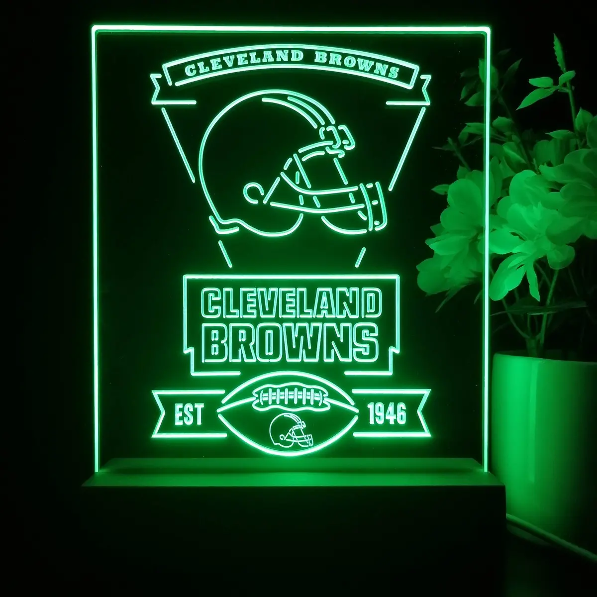Cleveland Browns Souvenir Neon Sign Pub Bar Lamp 2