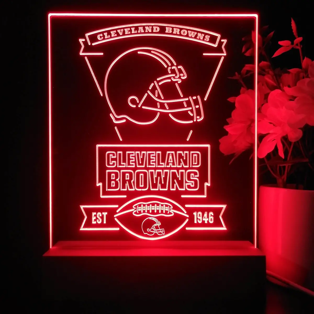 Cleveland Browns Souvenir Neon Sign Pub Bar Lamp 1