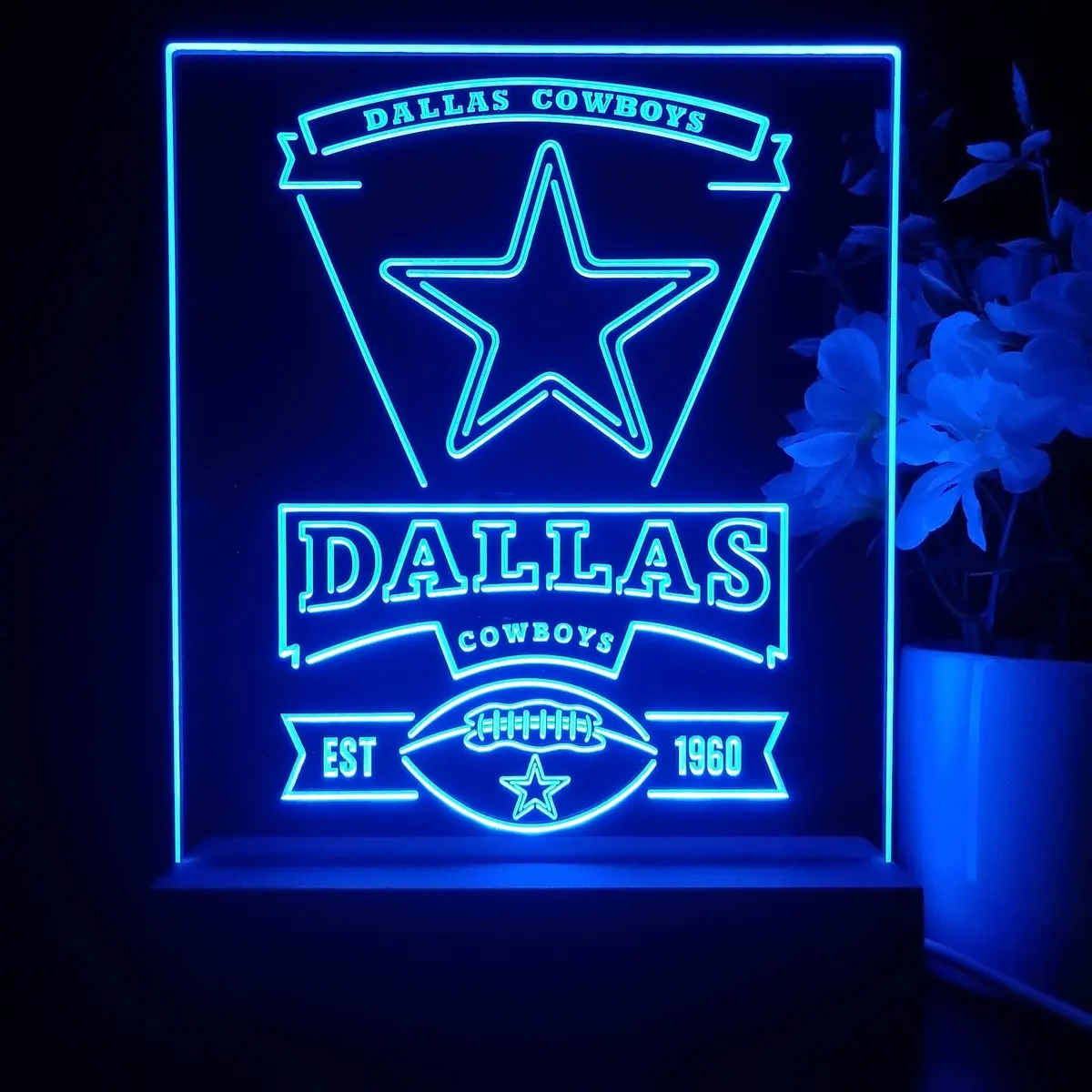 Dallas Cowboys Souvenir Neon Sign Pub Bar Lamp 1