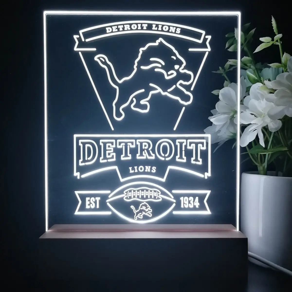 Detroit Lions Souvenir Neon Sign Pub Bar Lamp 2