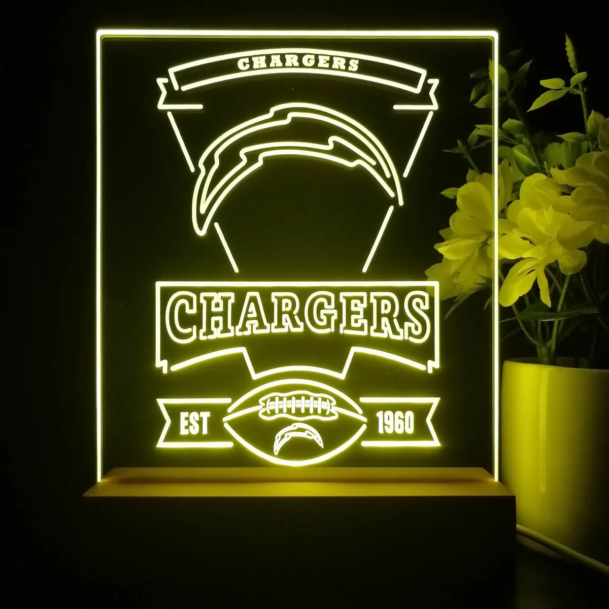 Los Angeles Chargers Souvenir Neon Sign Pub Bar Lamp 1