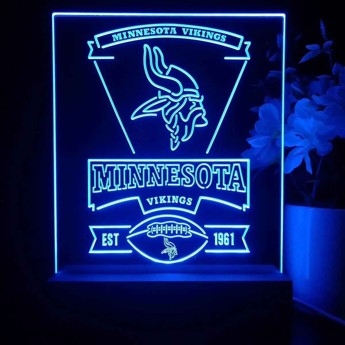 Minnesota Vikings Souvenir Neon Sign Pub Bar Lamp 1