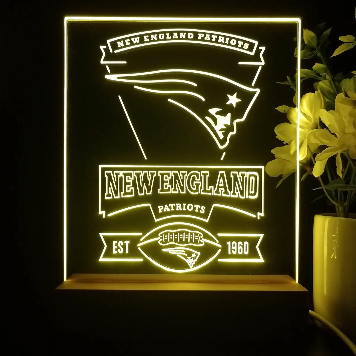 New England Patriots Neon Sign Pub Bar Lamp 1
