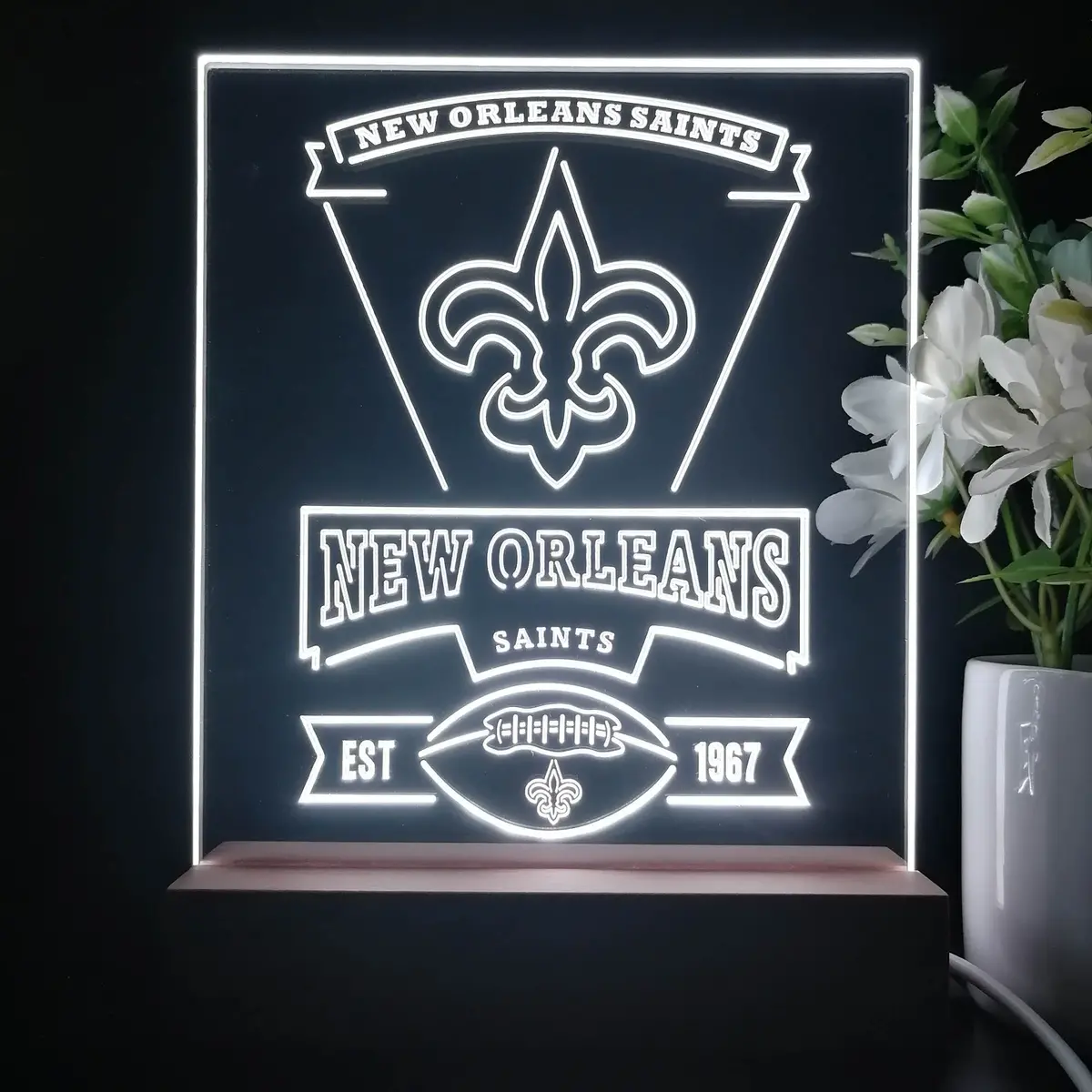 New Orleans Saints Neon Sign Pub Bar Lamp 1
