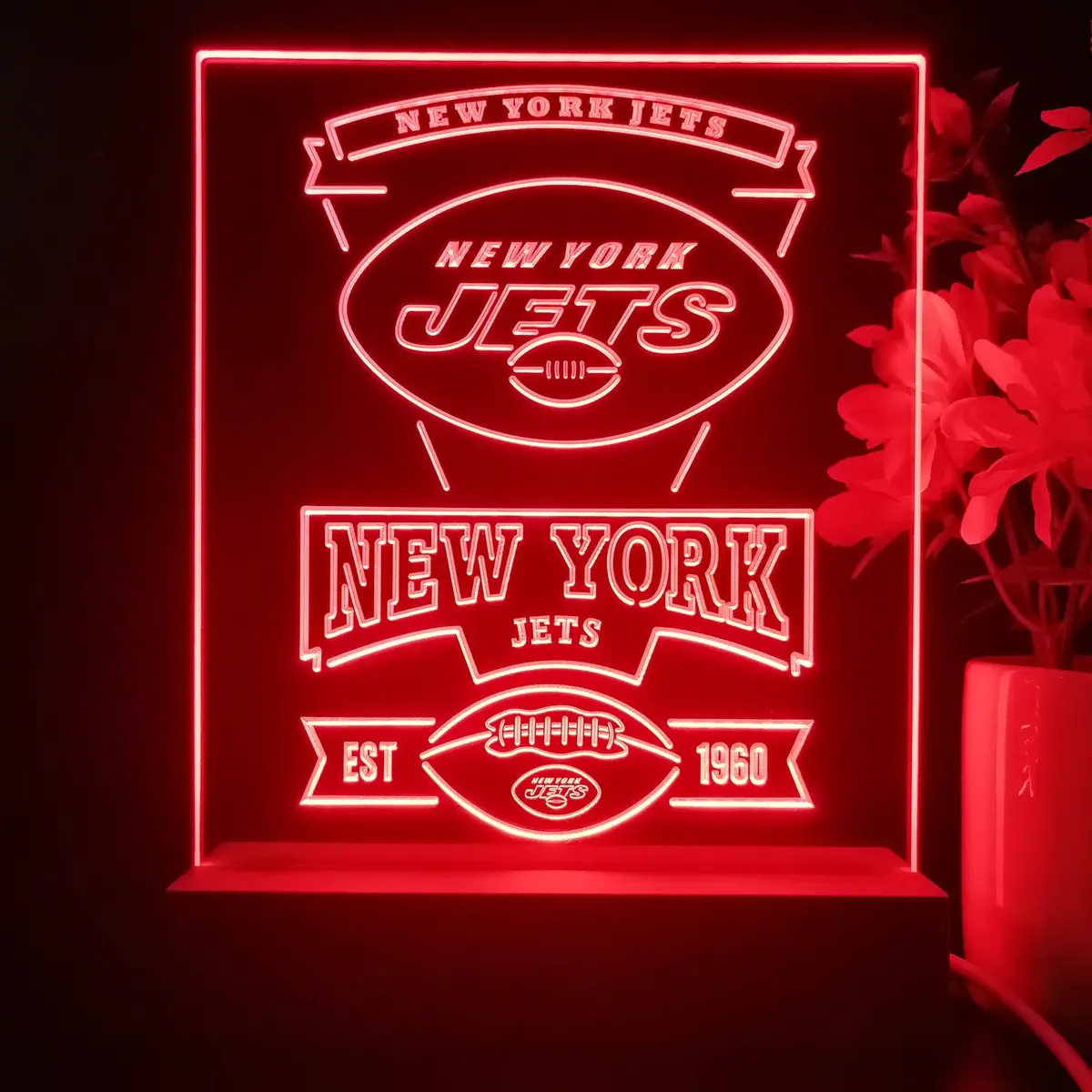 New York Jets Neon Sign Pub Bar Lamp 1