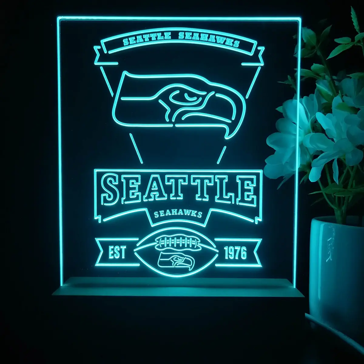 Seattle Seahawks Neon Sign Pub Bar Lamp 1
