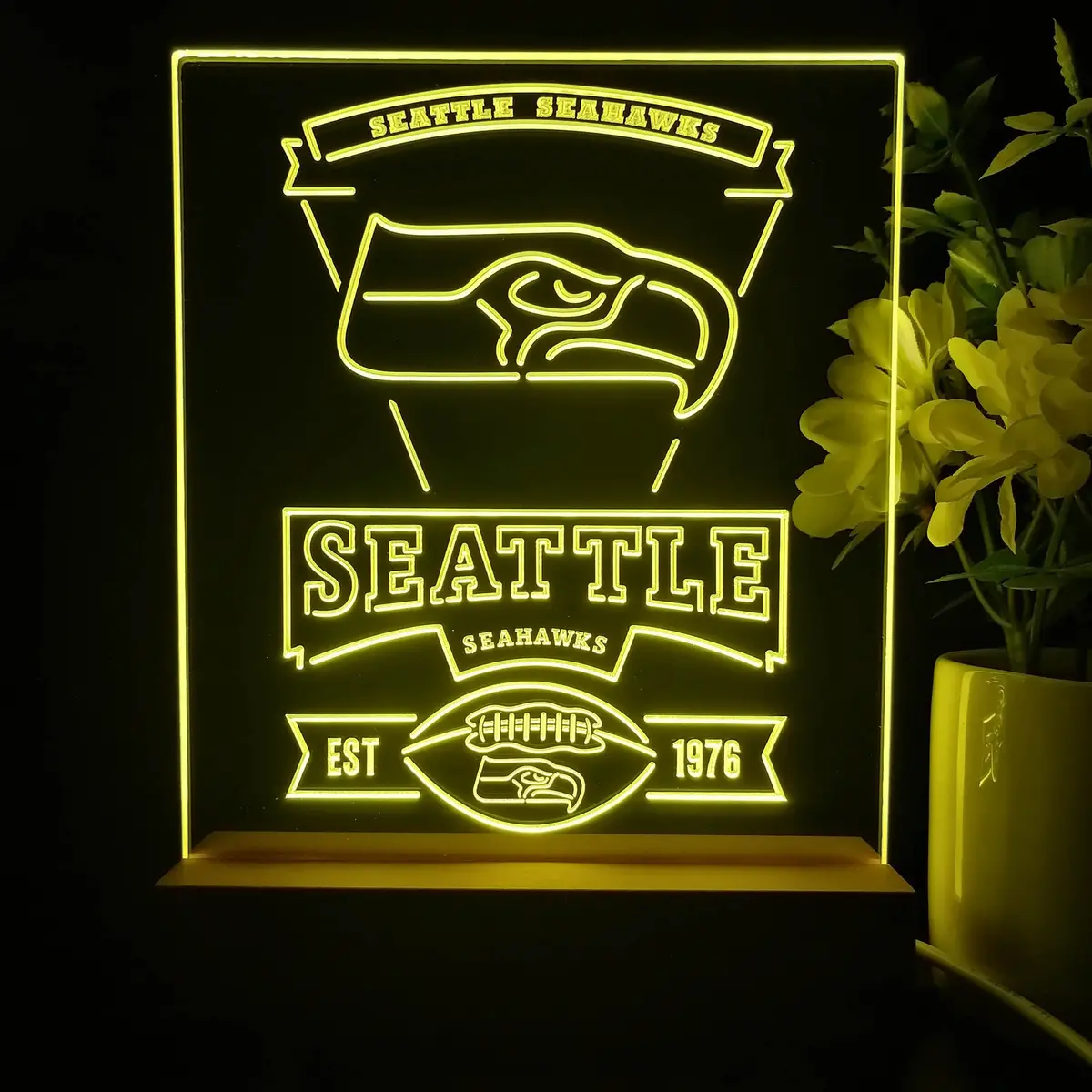 Seattle Seahawks Neon Sign Pub Bar Lamp 2