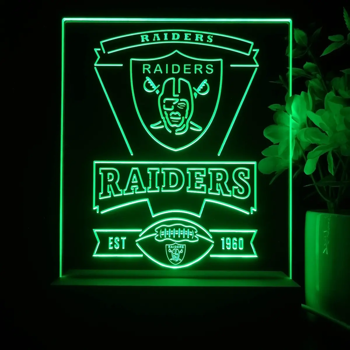 Las Vegas Raiders Neon Sign Pub Bar Lamp 1