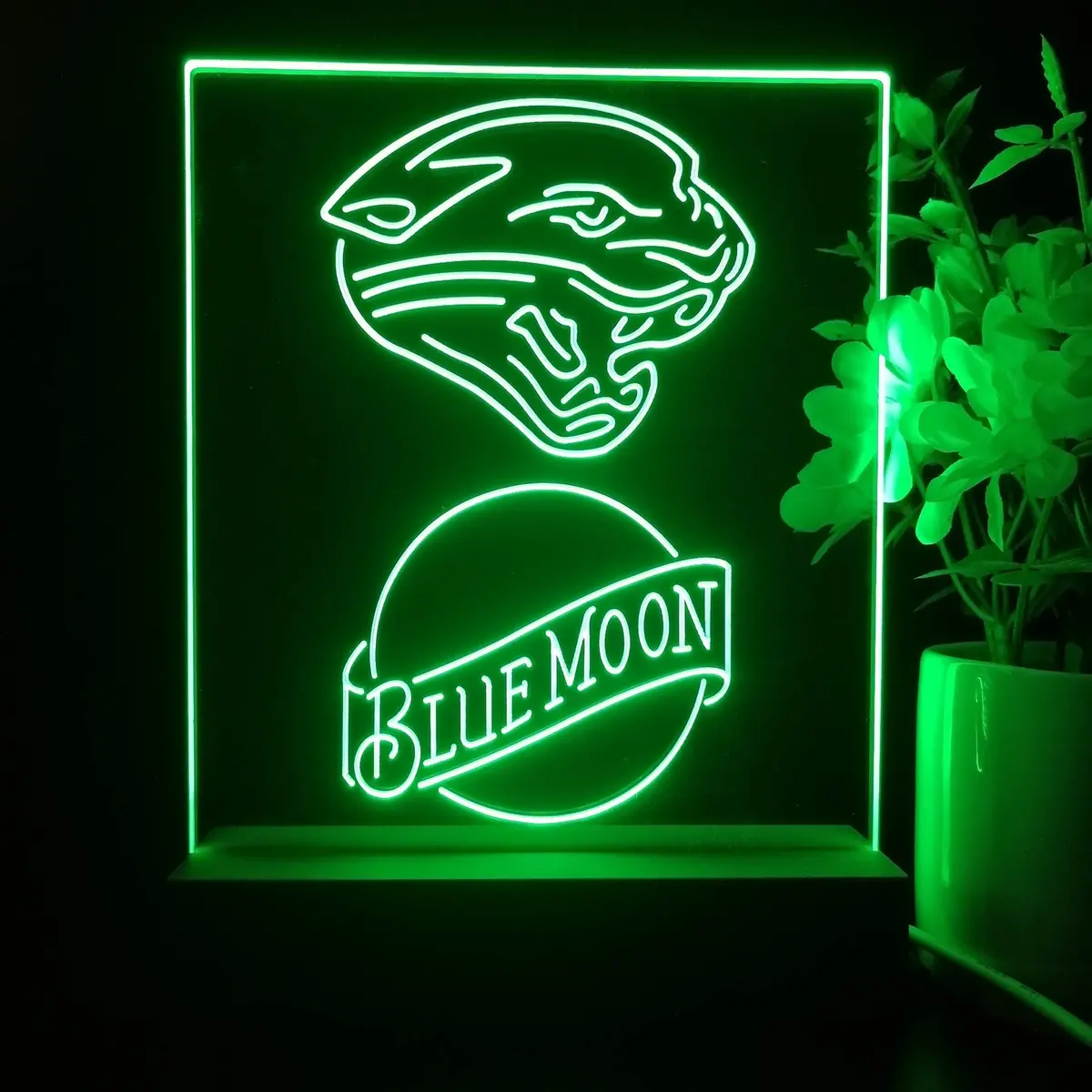 Jacksonville Jaguars Blue Moon Neon Sign Pub Bar Lamp 1