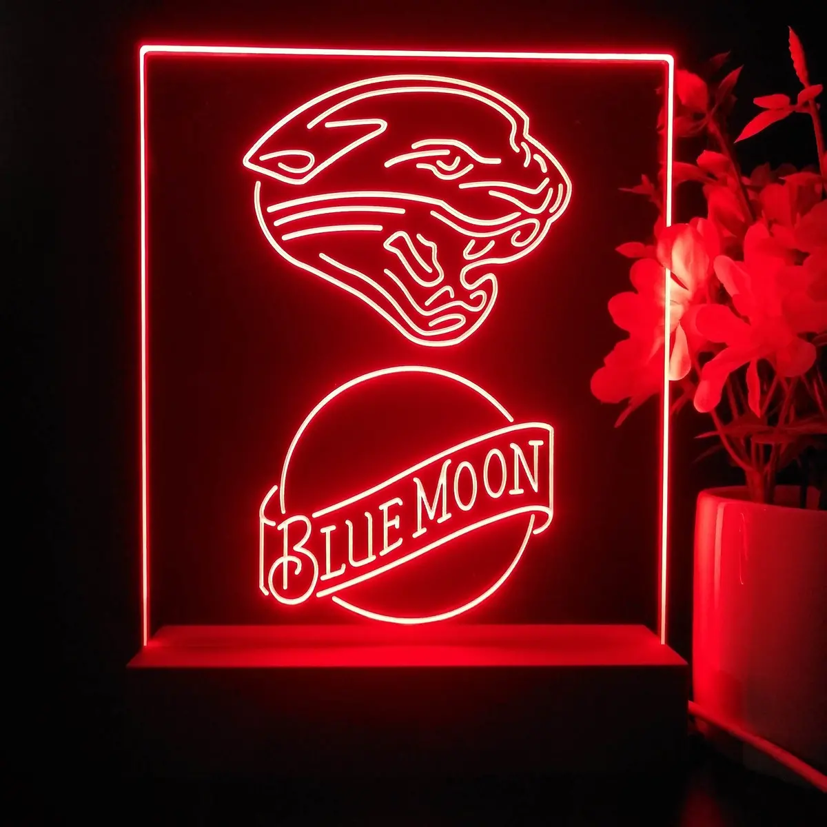 Jacksonville Jaguars Blue Moon Neon Sign Pub Bar Lamp 2