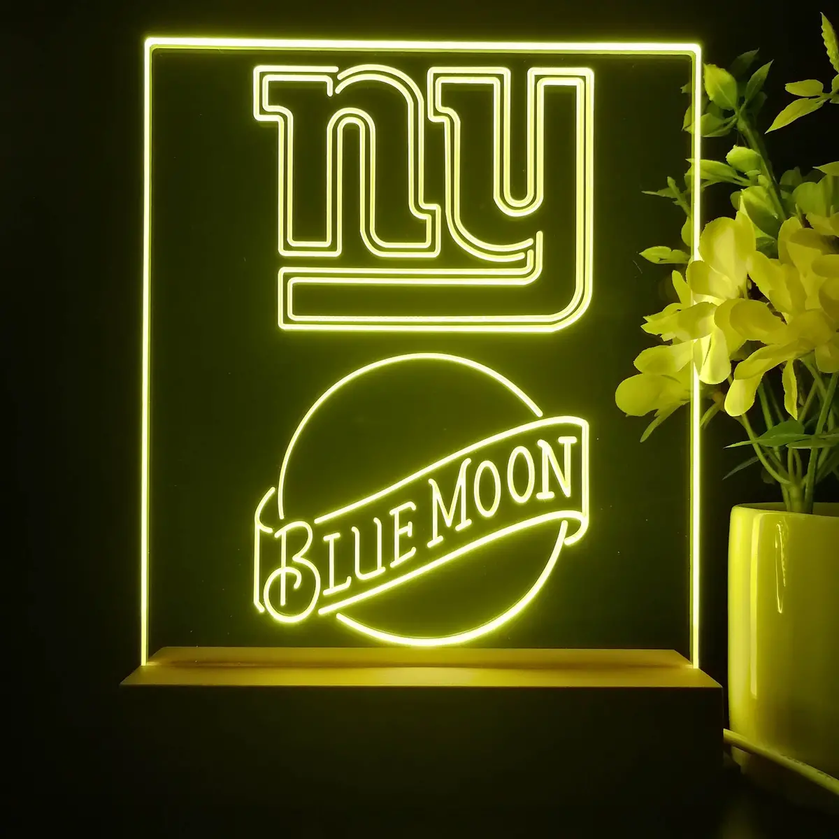 New York Giants Blue Moon Neon Sign Pub Bar Lamp 1