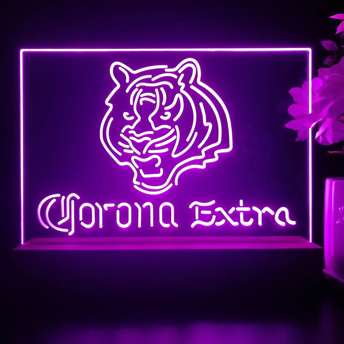 Corona Extra Bar Cincinnati Bengals Est. 1968 Night Light Pub Bar Lamp 1