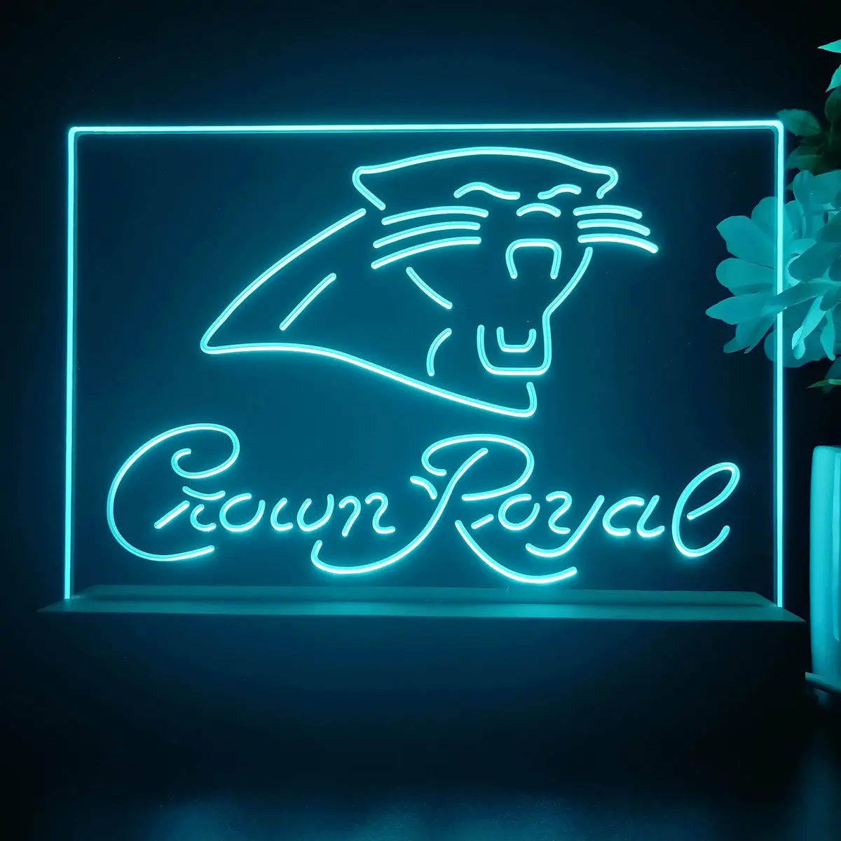 Crown Royal Bar Carolina Panthers Est. 1995 Night Light Pub Bar Lamp 1