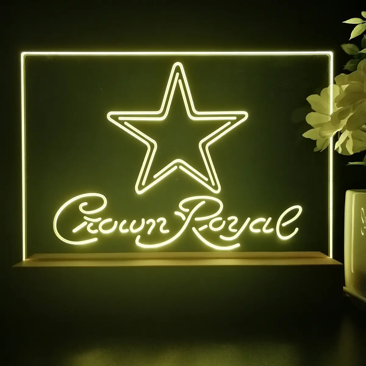 Crown Royal Bar Dallas Cowboys Est. 1960 Night Light Pub Bar Lamp 1