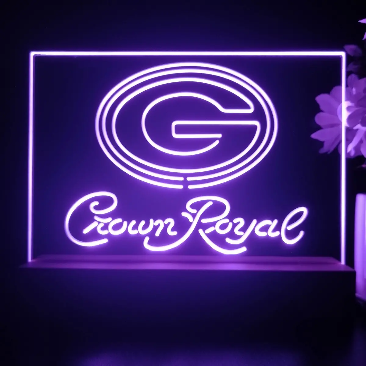 Crown Royal Bar Green Bay Packers Est. 1919 Night Light Pub Bar Lamp 1