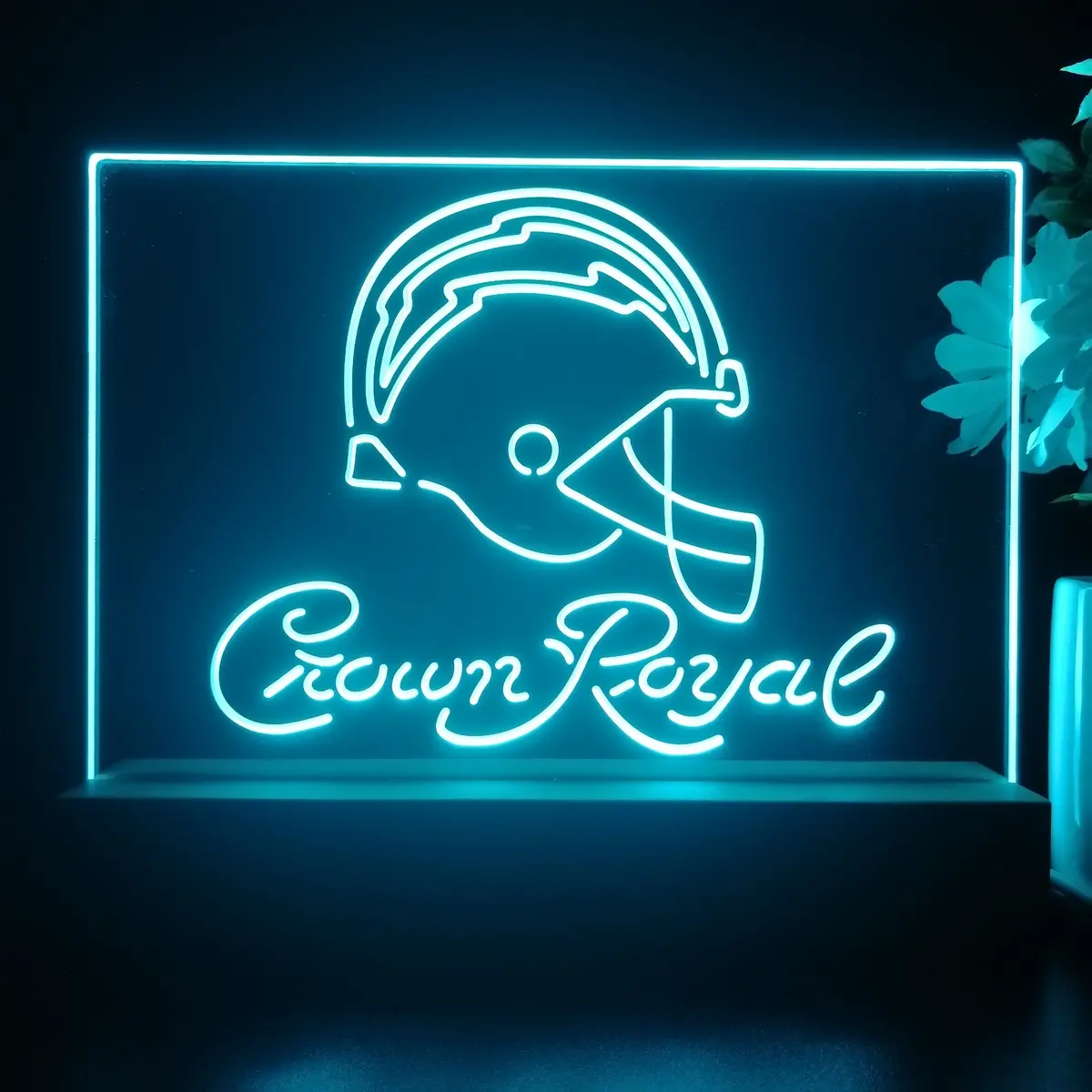 Crown Royal Bar Los Angeles Chargers Est. 1960 Night Light Pub Bar Lamp 1
