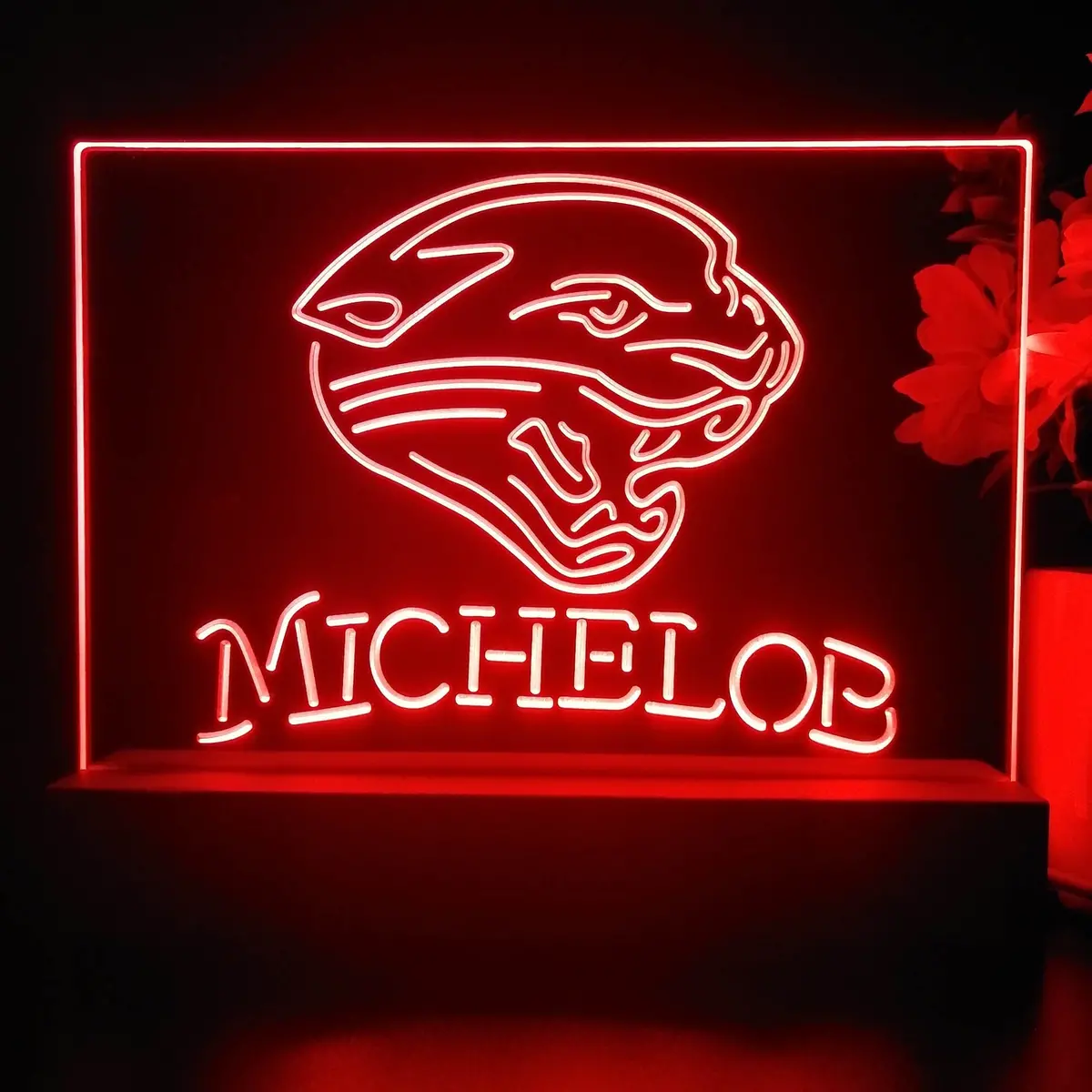 Michelob Bar Jacksonville Jaguars 3D Illusion Night Light Desk Lamp 1