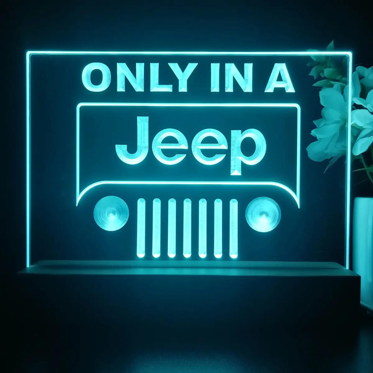 Only In A Jeep 4X4 Sport 3D Illusion Night Light Desk Lamp 1