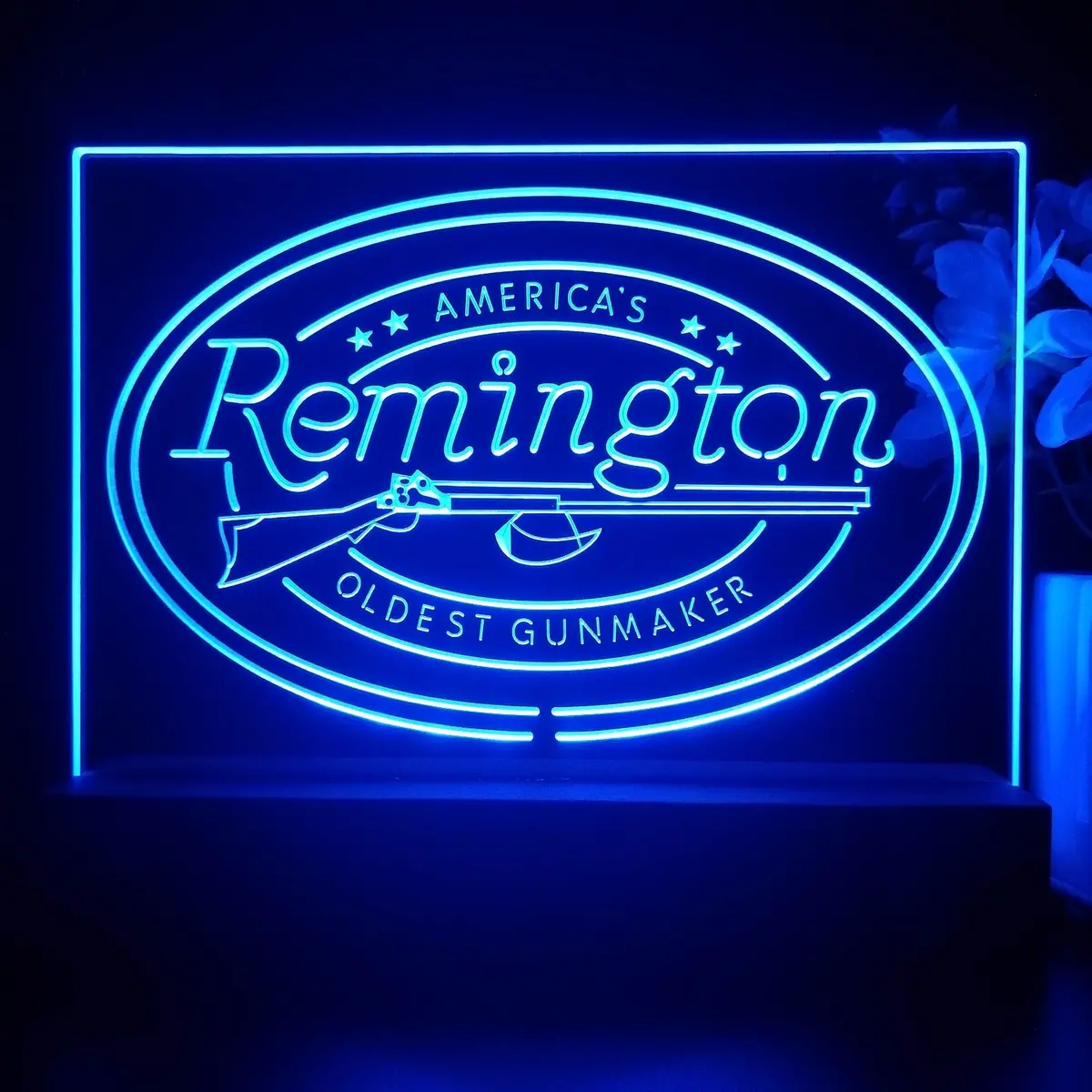 American Remington Garage 3D Illusion Night Light Desk Lamp 1