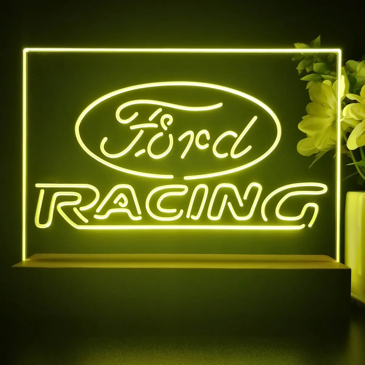 Ford Racing Car Bar 3D Illusion Night Light Desk Lamp 1