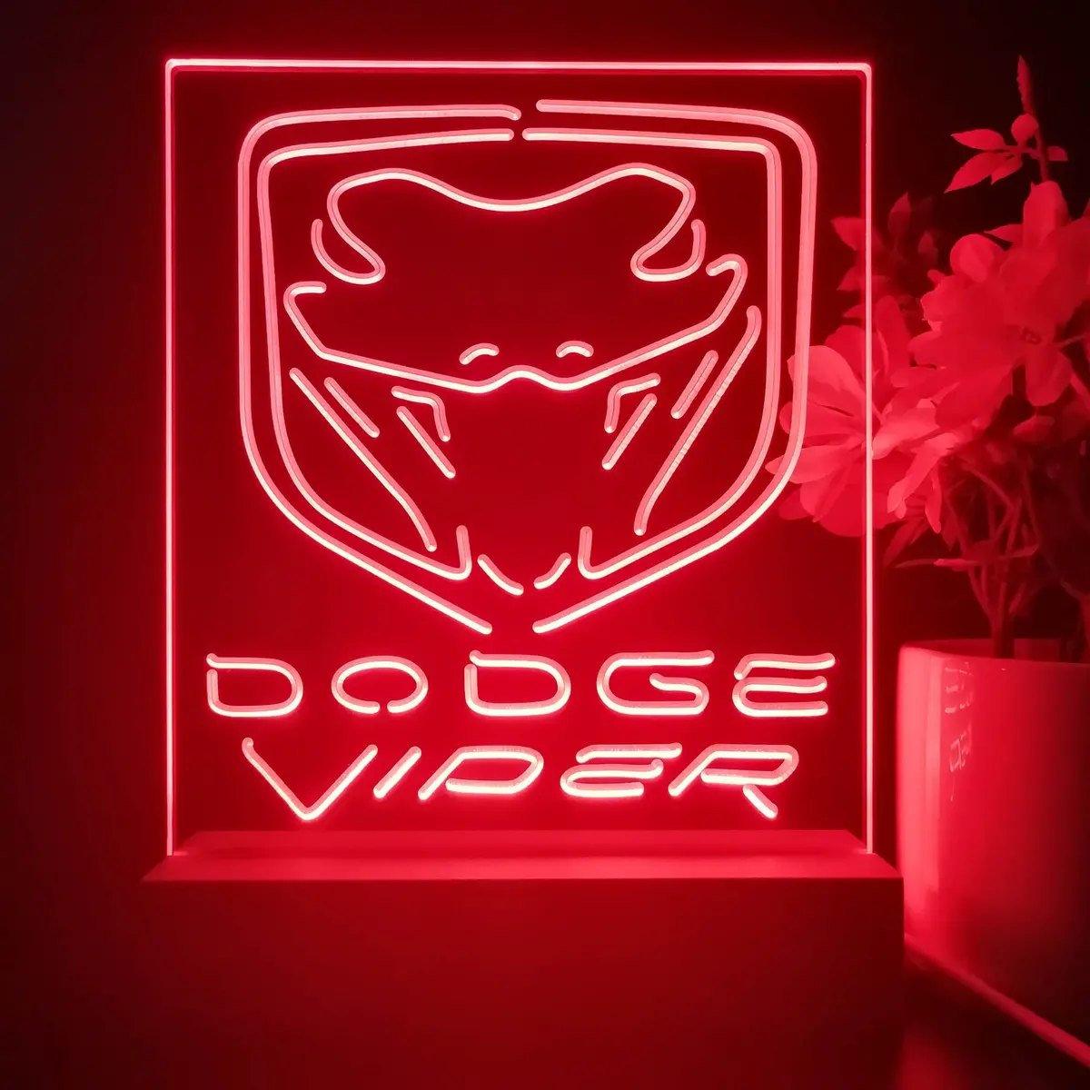 Dodge Viper Car 3D Illusion Night Light Desk Lamp 1