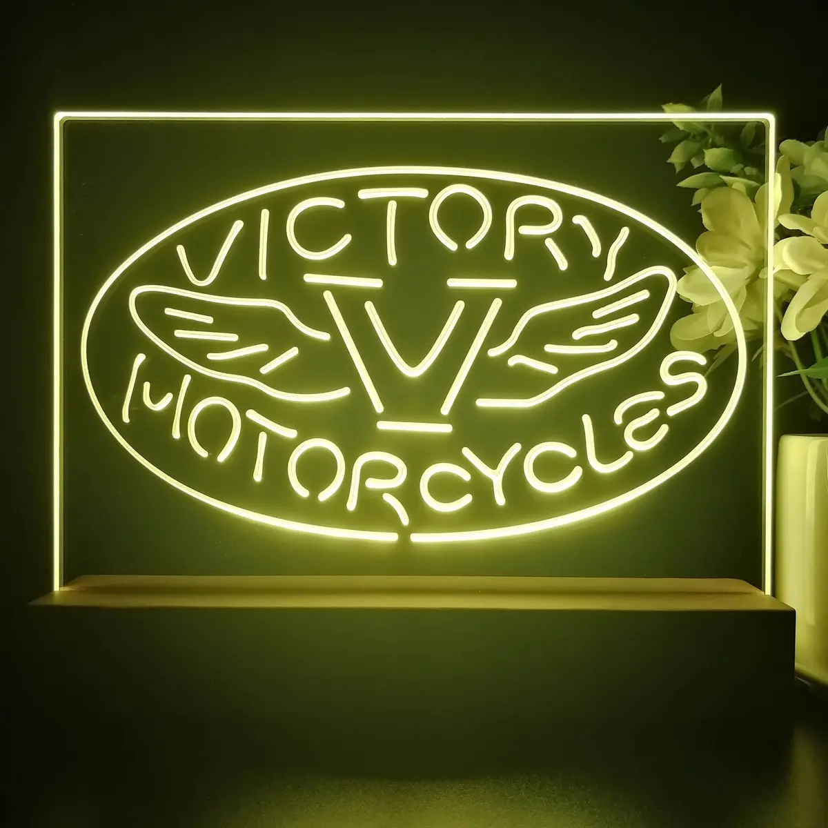 Victory Motorcycles Club 3D Illusion Night Light Desk Lamp 1