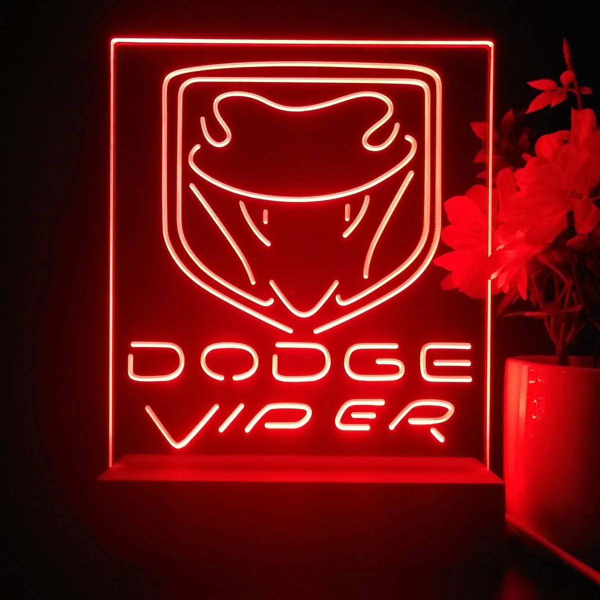 Dodge Viper 3D Illusion Night Light Desk Lamp 1