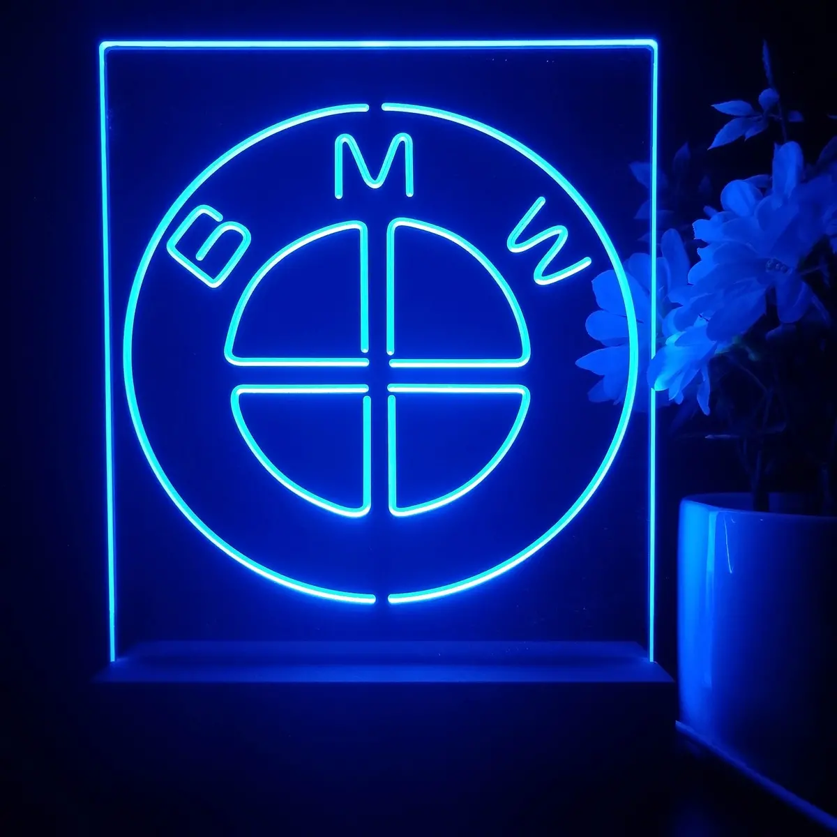 Bmw Logo 3D Illusion Night Light Desk Lamp 1