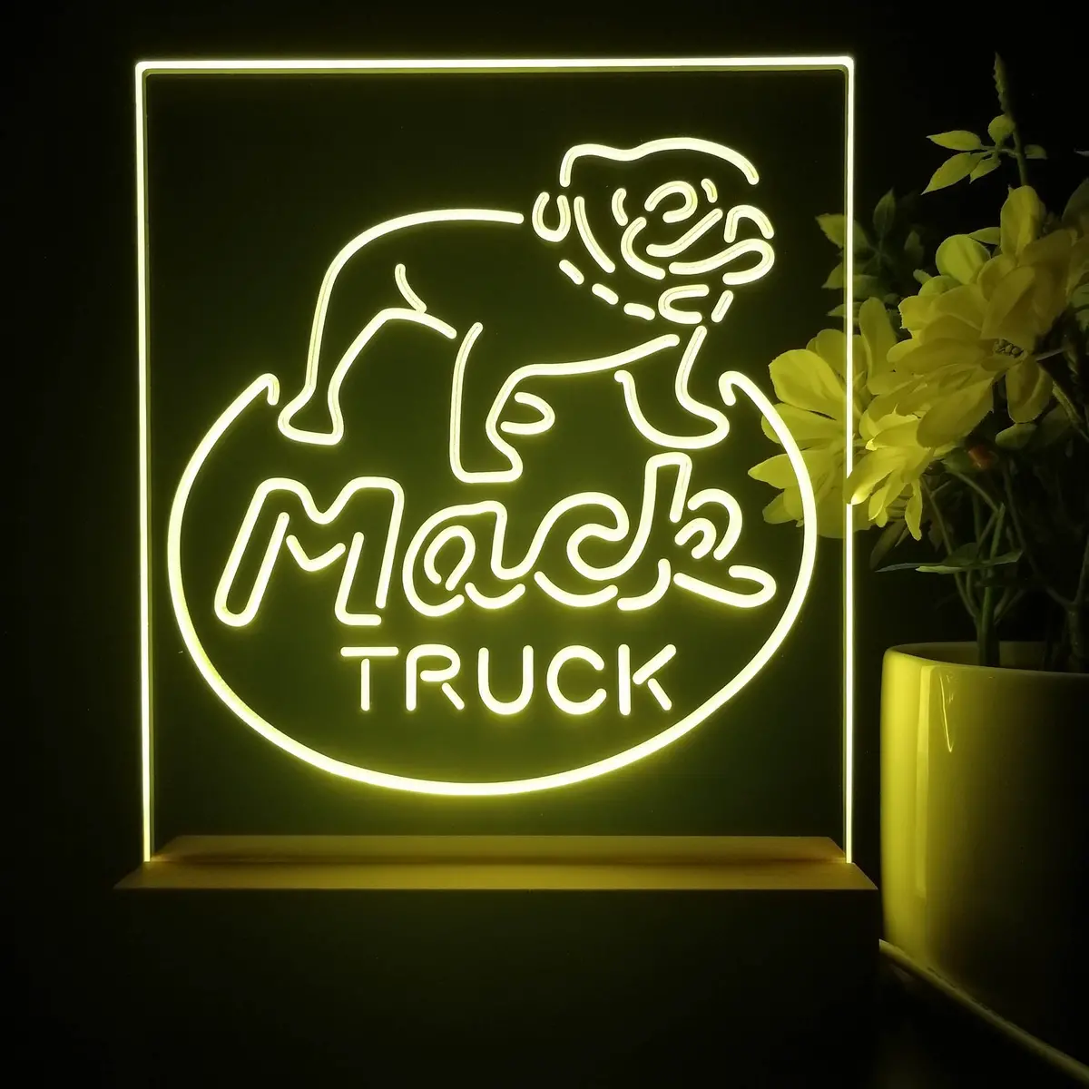 Mack Truck Garage 3D Illusion Night Light Desk Lamp 1