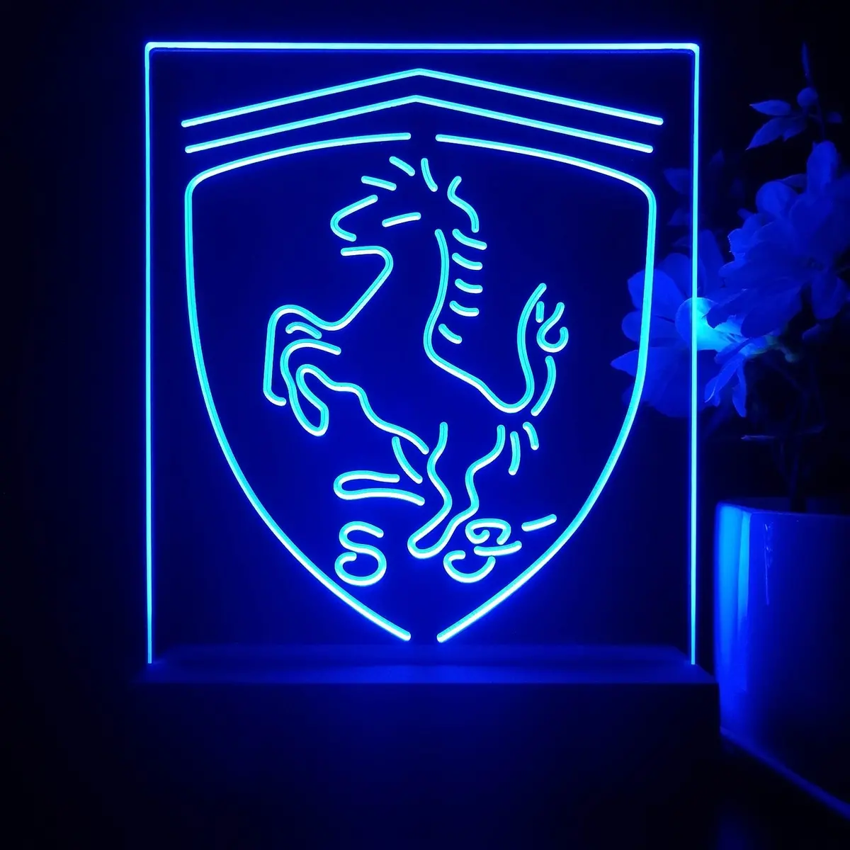 Ferraris Sports Car 3D Illusion Night Light Desk Lamp 1