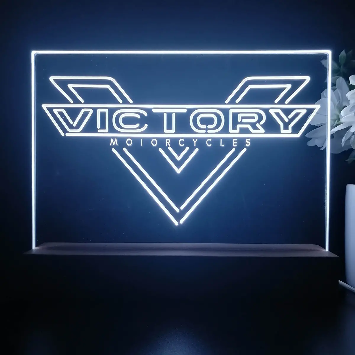 Victory Motorcycles 3D Illusion Night Light Desk Lamp 1