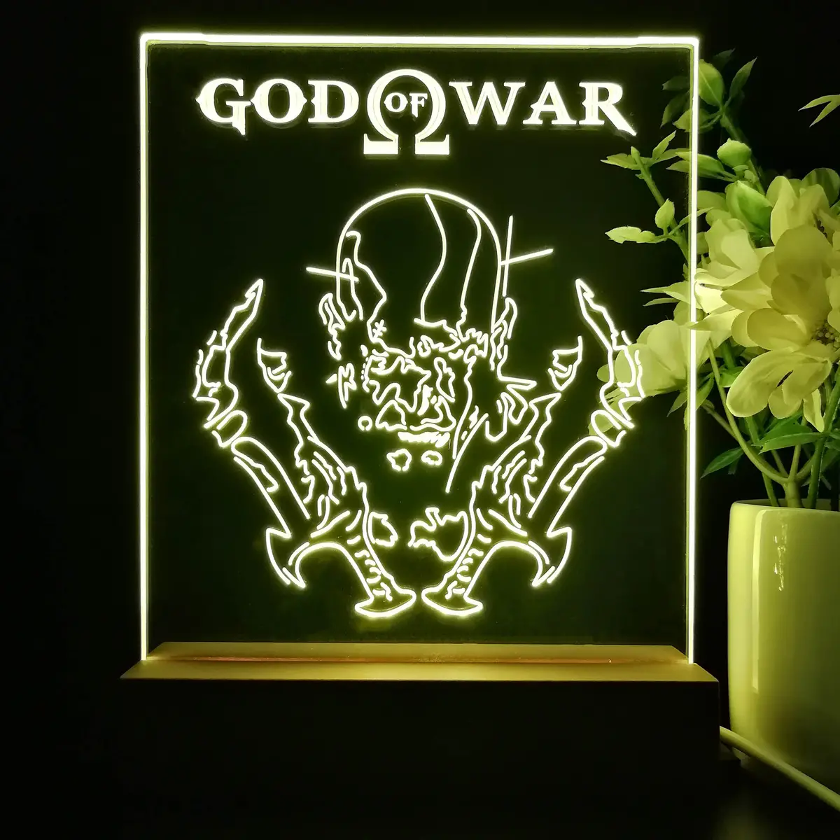 God Of War Kratos Game Room Led Sign Lamp Display 2