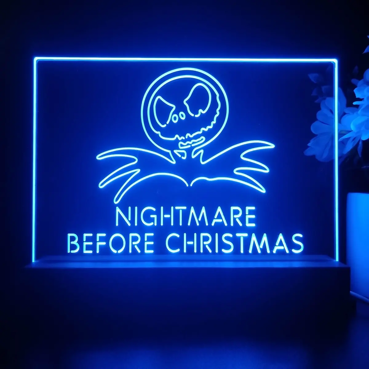 Jack Skellington Nightmare Before Christmas 3D Illusion Night Light Desk Lamp 1
