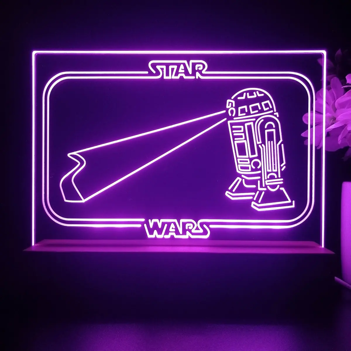 R2c2 Stars Wars Room 3D Illusion Night Light Desk Lamp 1