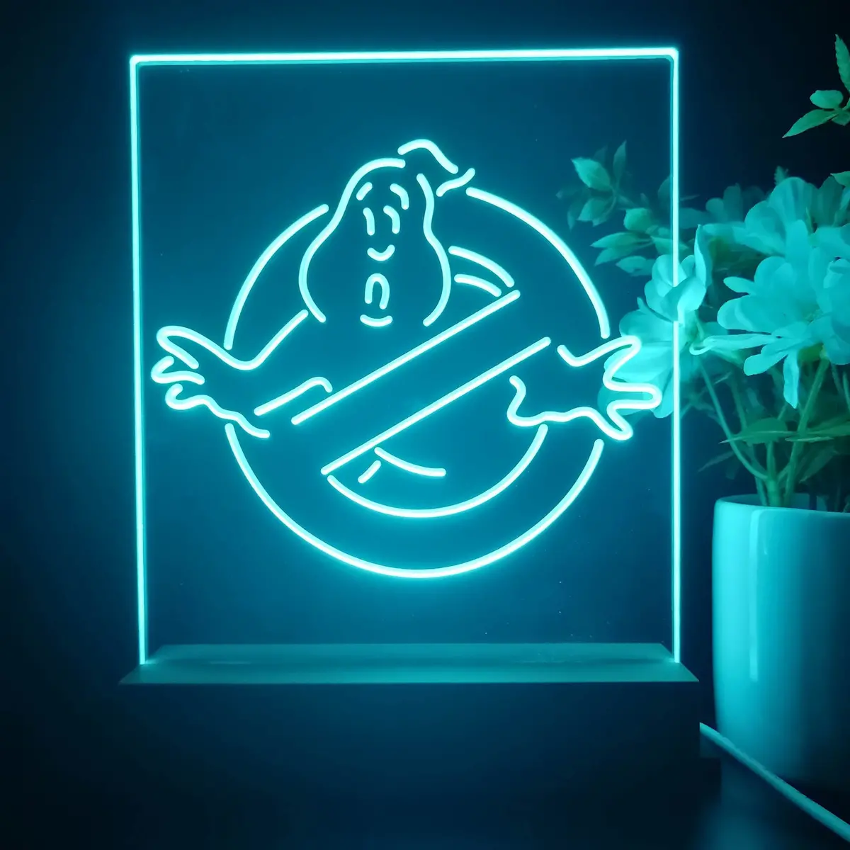 Ghostbusters No Ghosts 3D Illusion Night Light Desk Lamp 2