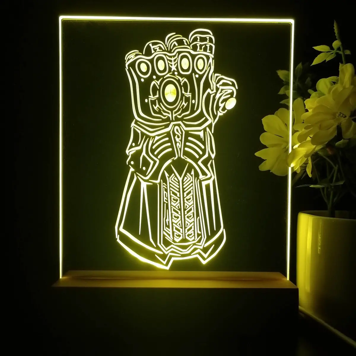 Avengers Infinity War Thanos Glove 3D Illusion Night Light Desk Lamp 1