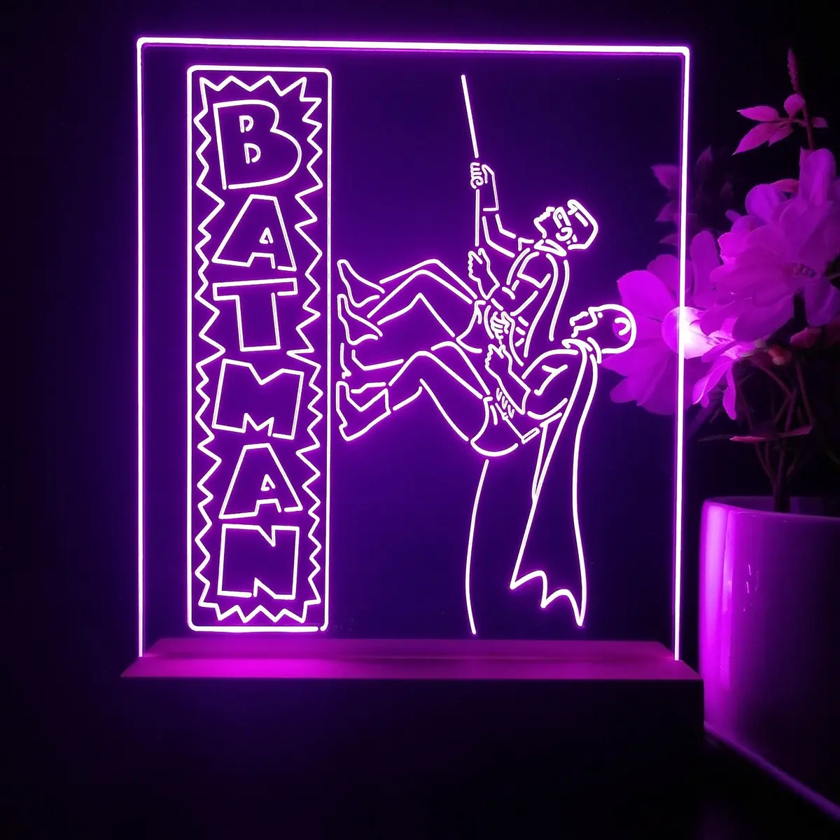 Batman & Robin 3D Illusion Night Light Desk Lamp 1