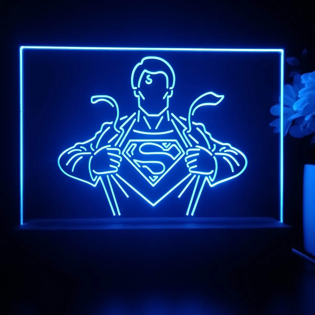 Superman Hero 3D Illusion Night Light Desk Lamp 1