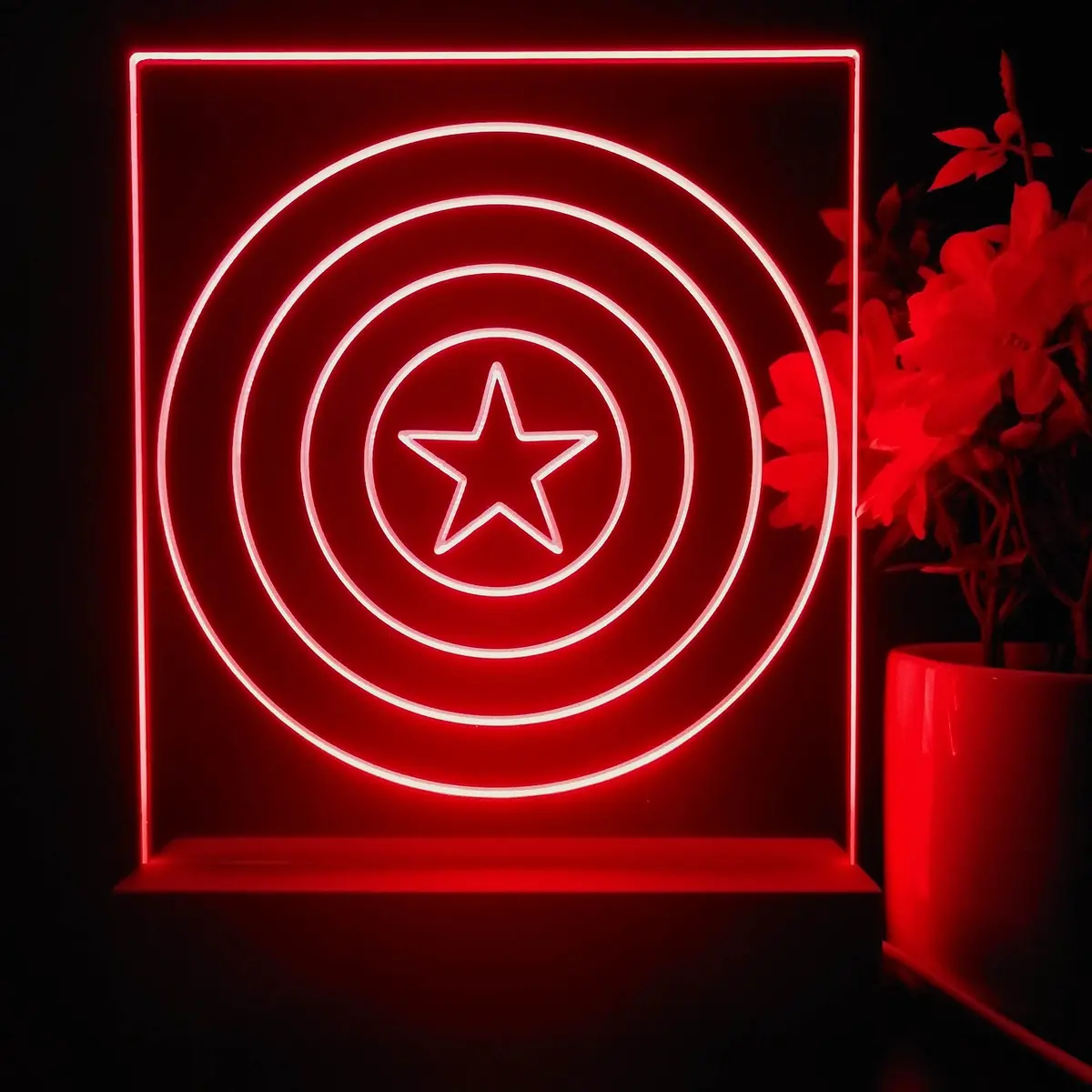 Captain America Shield 3D Illusion Night Light Desk Lamp 1
