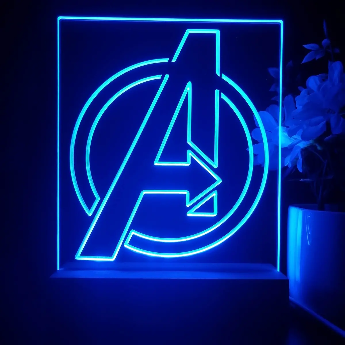 Avengers Logo 3D Illusion Night Light Desk Lamp 1