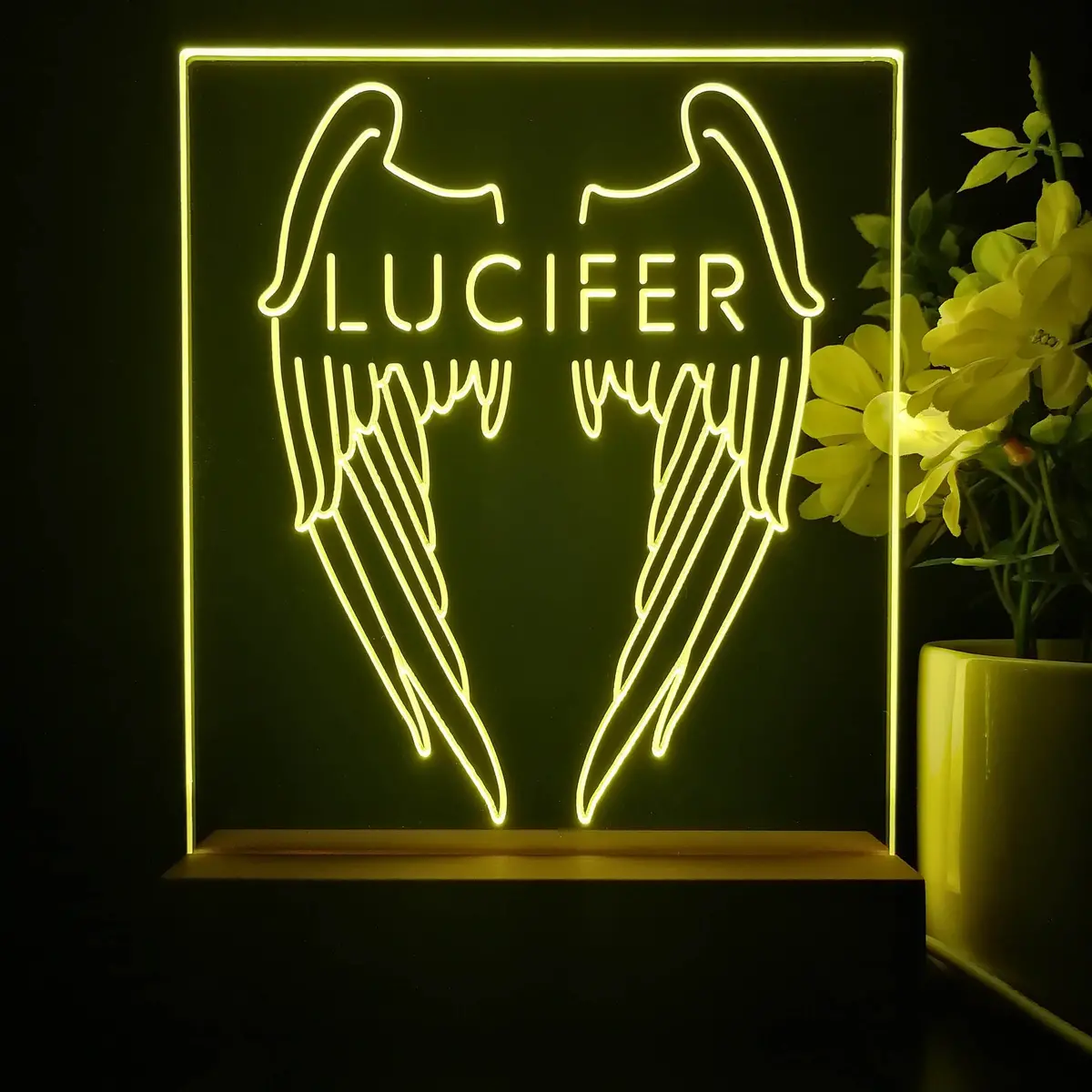 Lucifer Wing 3D Illusion Night Light Desk Lamp 1