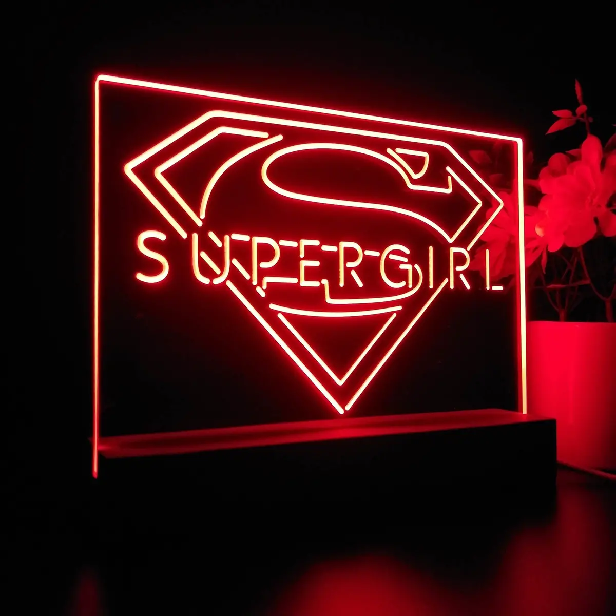 Supergirl 3D Illusion Night Light Desk Lamp 1