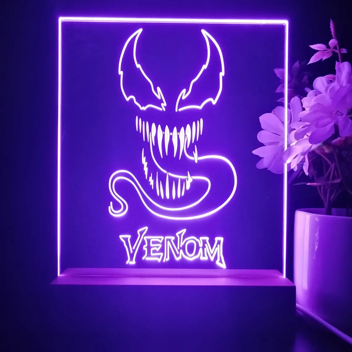 Venom Marvels 3D Illusion Night Light Desk Lamp 1