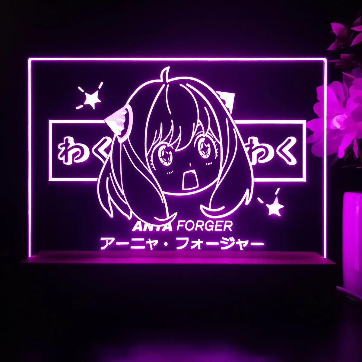 Spy × Family Anya Forger Anime Led Sign Lamp Display 1