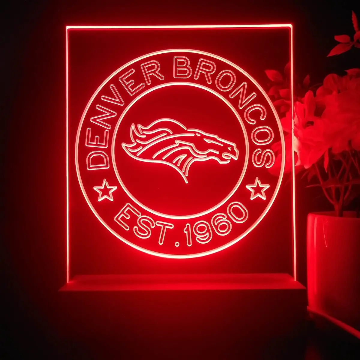 Personalized Denver Broncos Souvenir Neon Led Night Light Sign 1