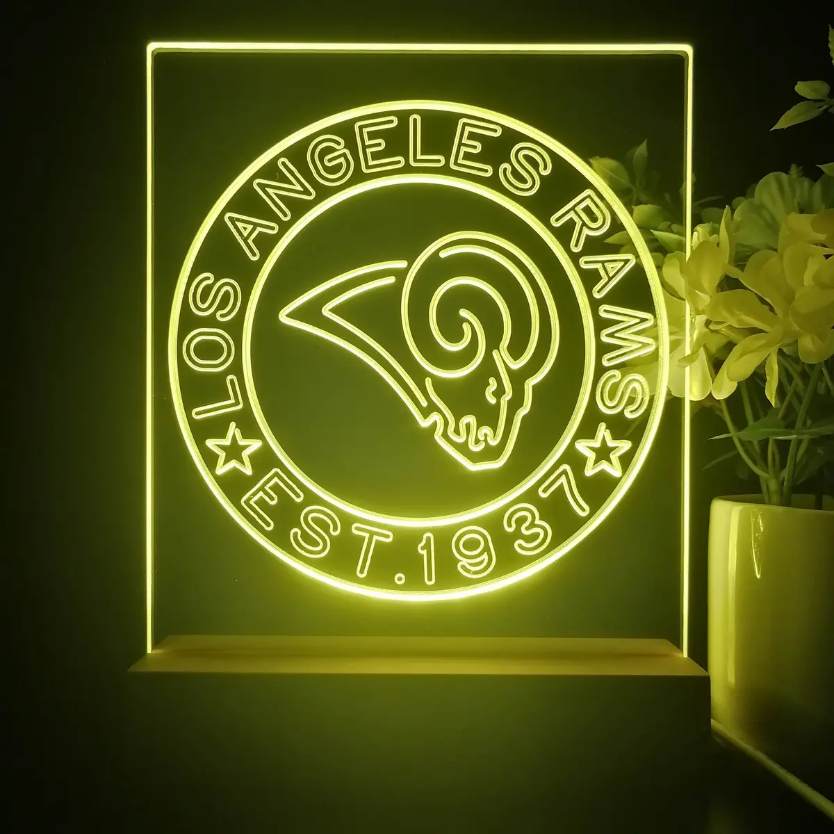 Personalized Los Angeles Rams Souvenir Neon Led Night Light Sign 1