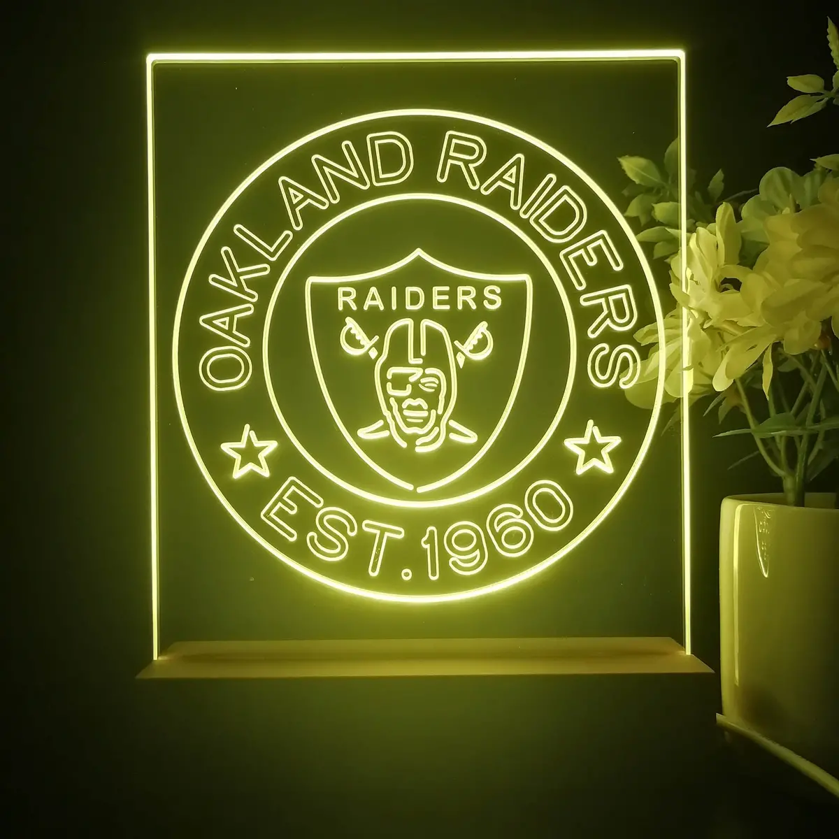 Personalized Las Vegas Raiders Souvenir Neon Led Night Light Sign 1