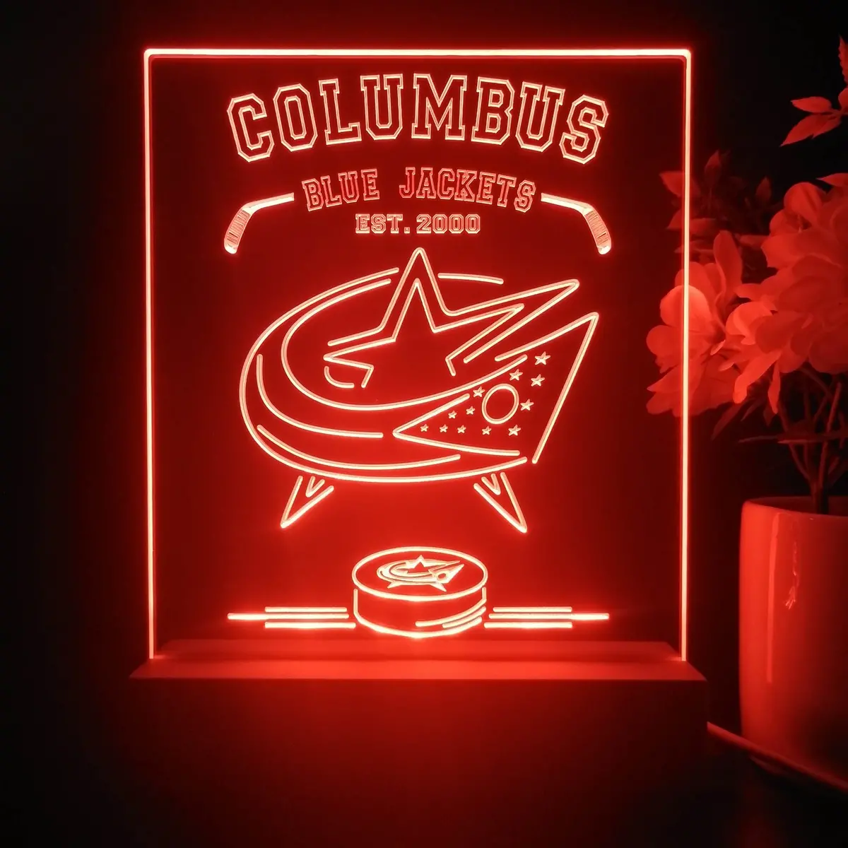 Personalized Columbus Blue Jackets Souvenir Neon Led Night Light Sign 1
